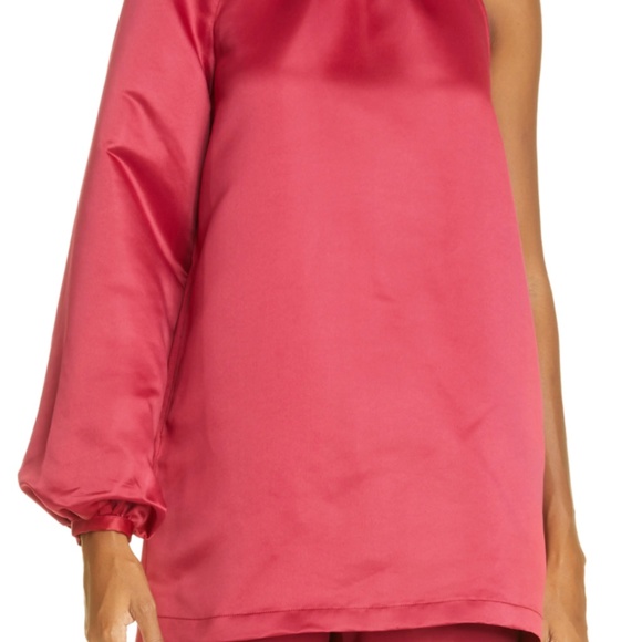 Kimberly Goldson Marsh One Shoulder Satin Dress/Blouse - Picture 5 of 15